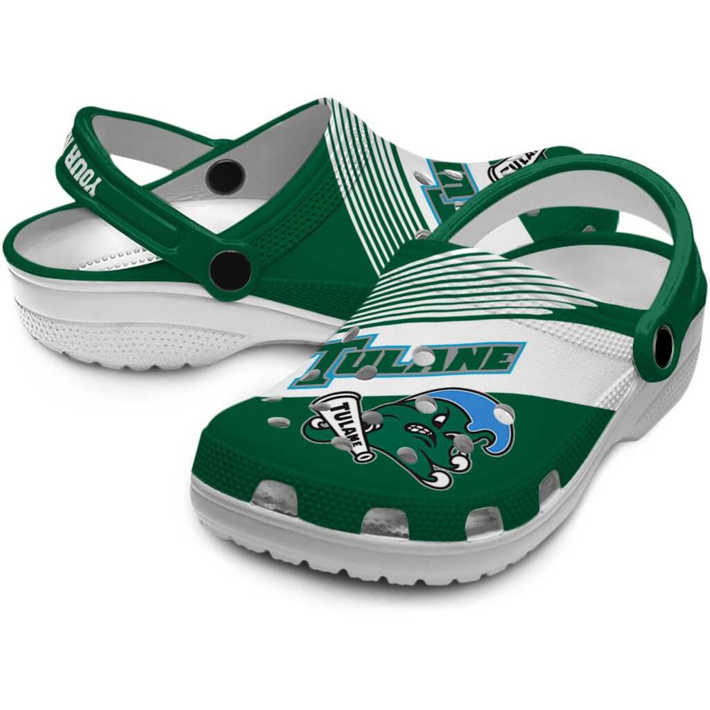 Custom Tulane Green Wave Vibrant Dual-Tone ClogTVC1801795 - Image 3