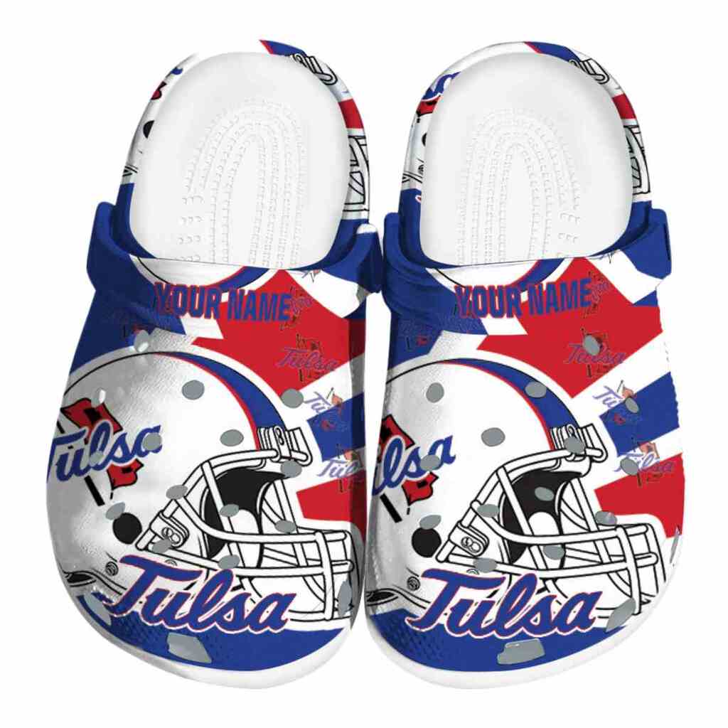 Custom Tulsa Golden Hurricane Football Helmet ClogTVC1801804