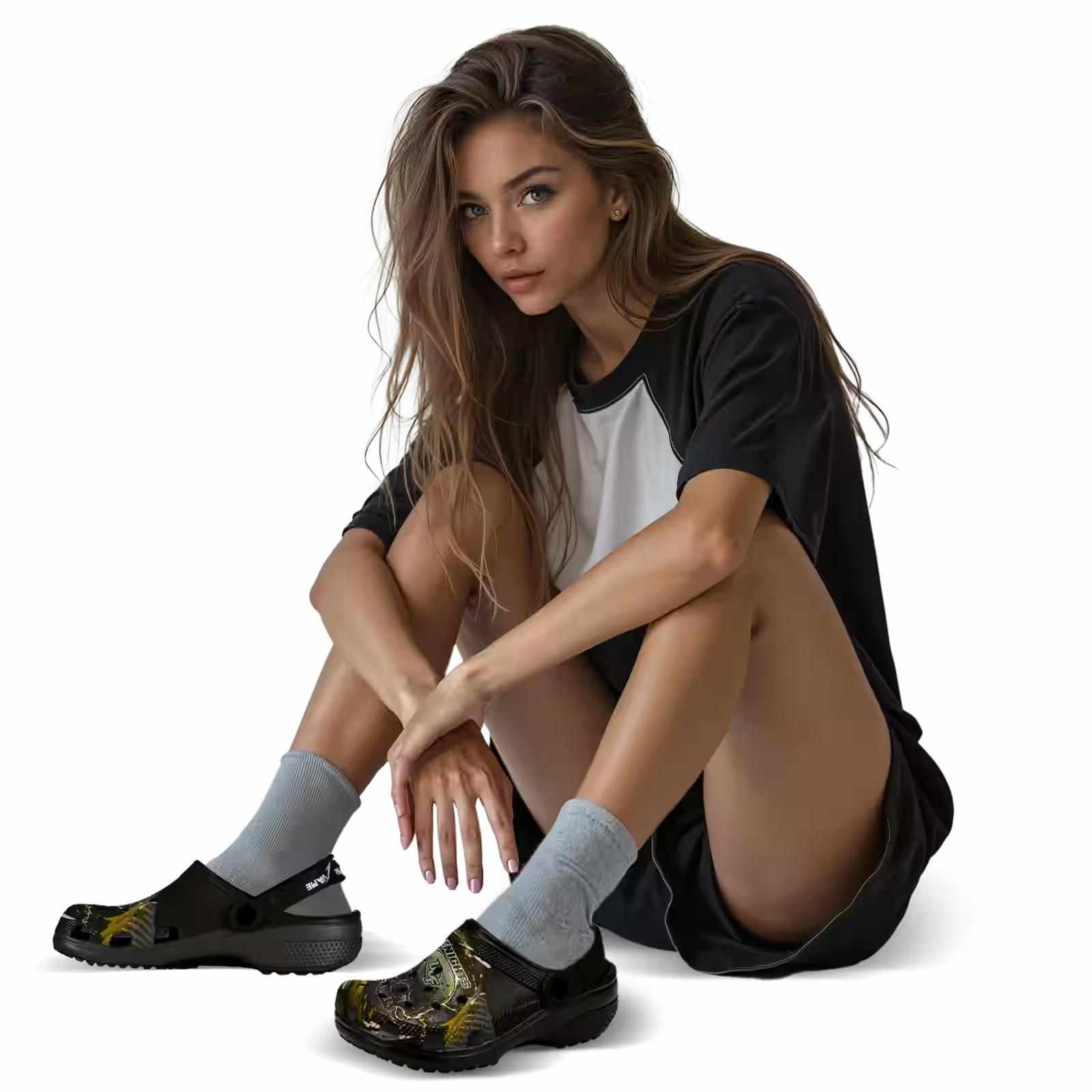 Custom UCF Knights Gothic Skull ClogTVC180159 - Image 6