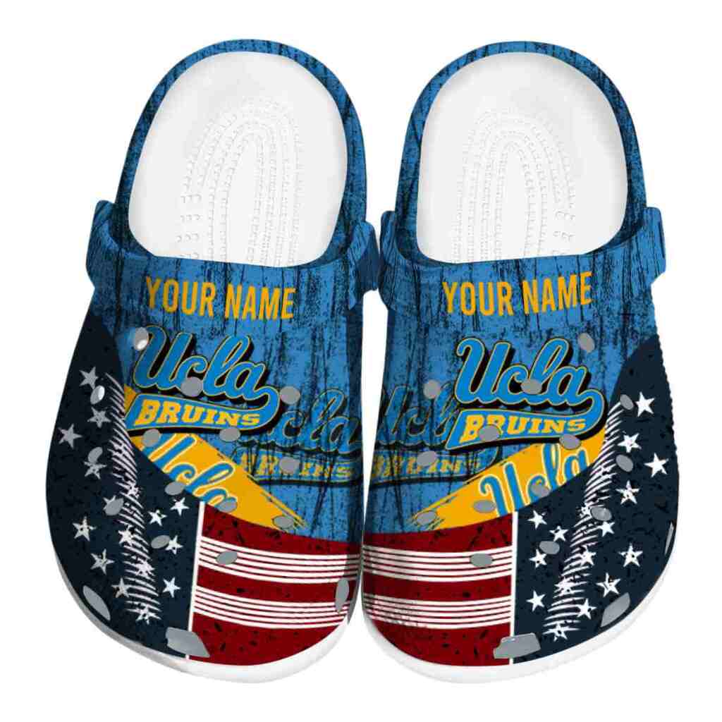 Custom UCLA Bruins Star-Spangled Side Pattern ClogTVC180159