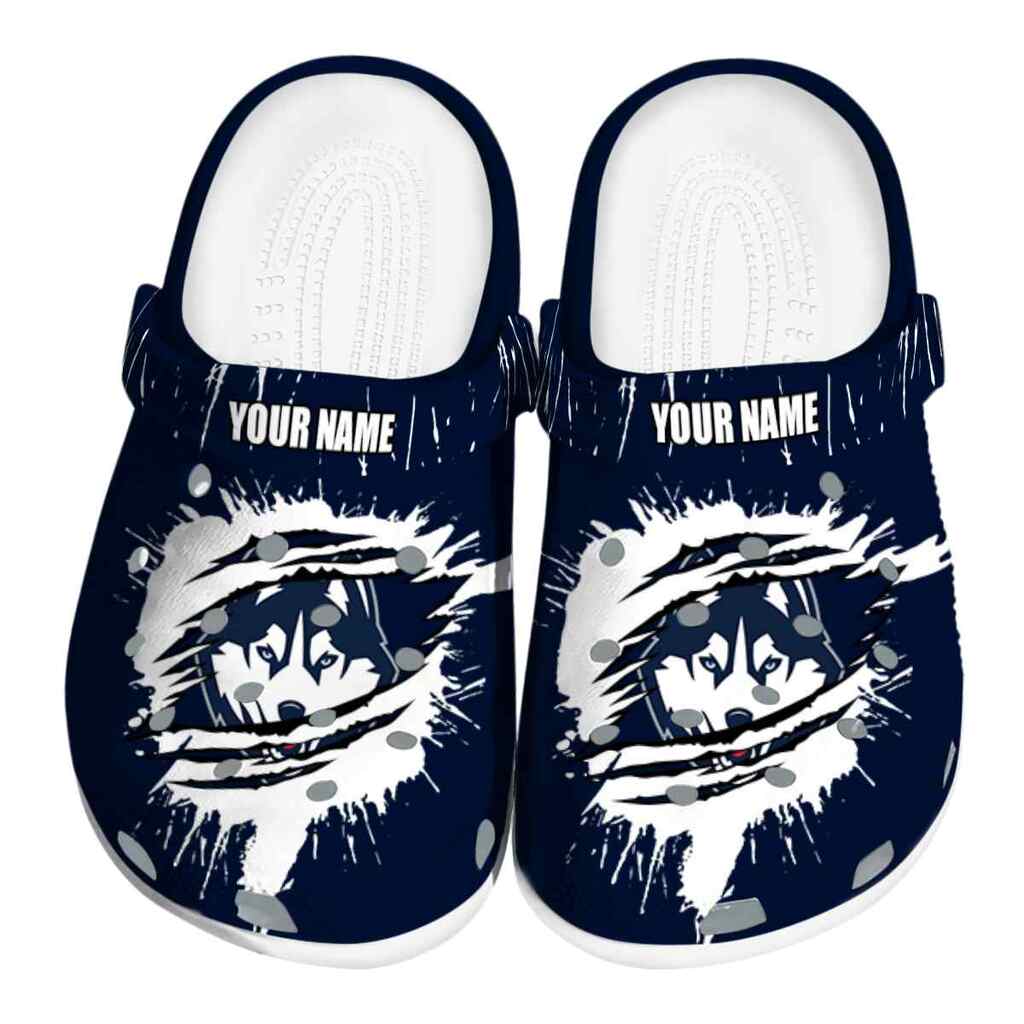 Custom UConn Huskies Splash Motif Background ClogTVC1801746