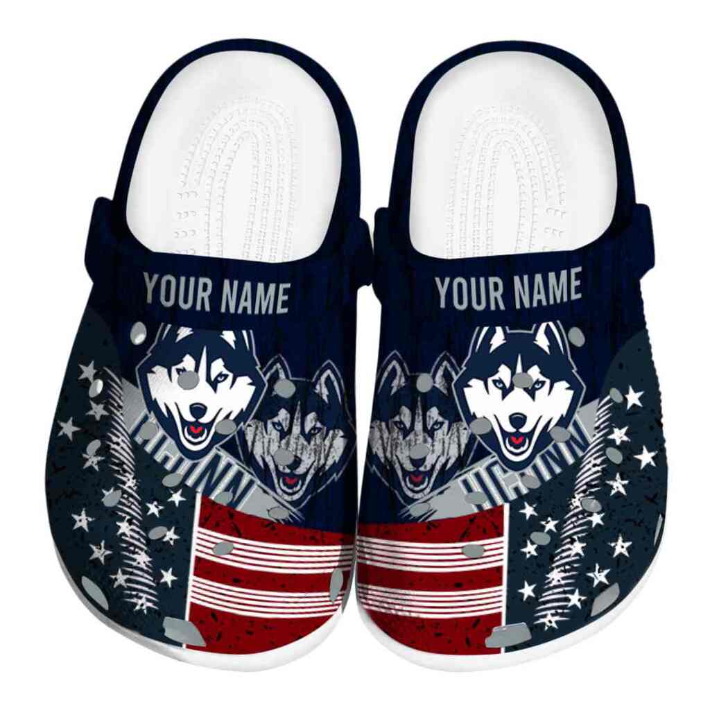 Custom UConn Huskies Star-Spangled Side Pattern ClogTVC1801746