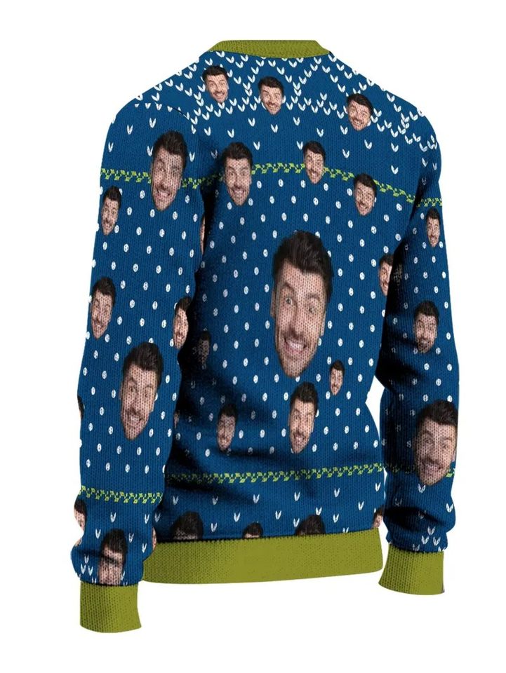 Custom Ugly Christmas Sweater with Personalized Face Print - Funny Holiday Party Outfit - Image 4