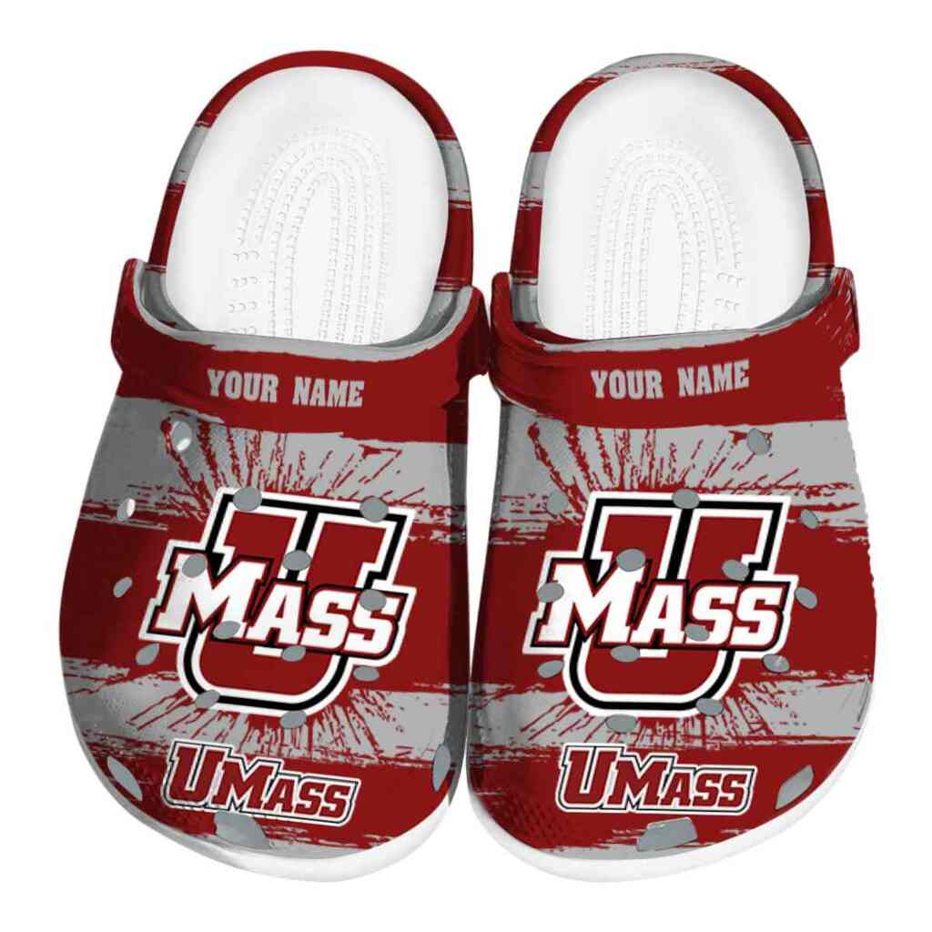 Custom UMass Minutemen Paint Splatter Graphics ClogTVC1801743