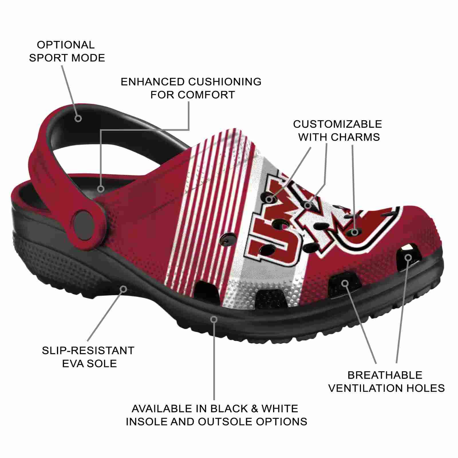 Custom UMass Minutemen Vibrant Dual-Tone ClogTVC1801796 - Image 5