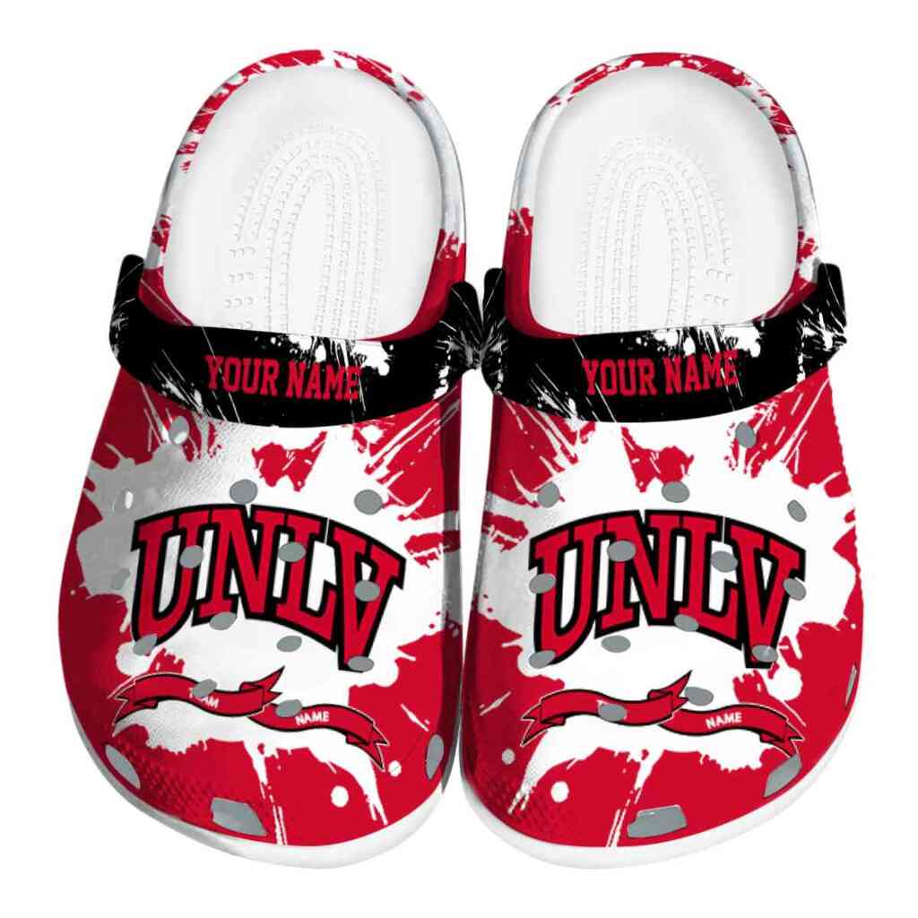 Custom UNLV Rebels Splatter Pattern ClogTVC1801742