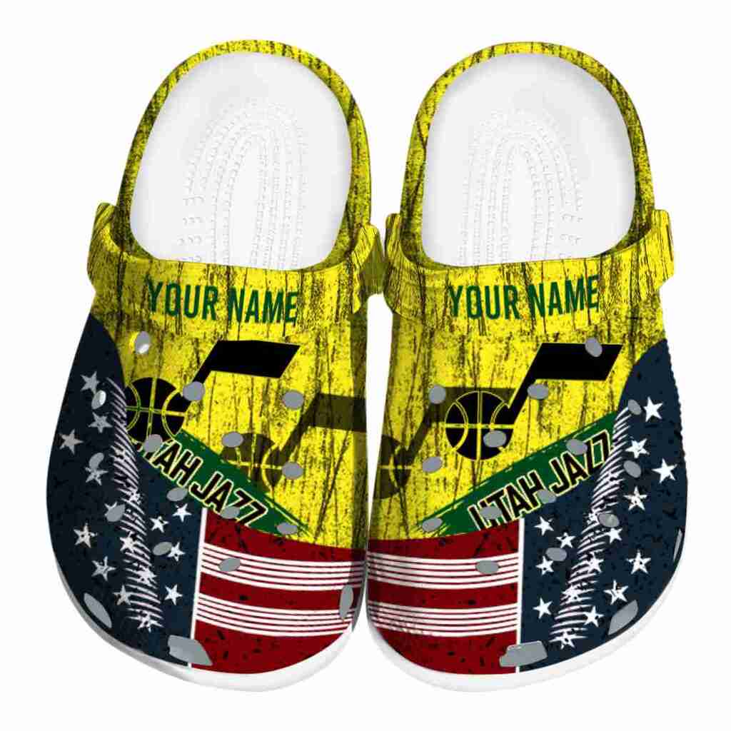 Custom Utah Jazz Star-Spangled Side Pattern ClogTVC1801732