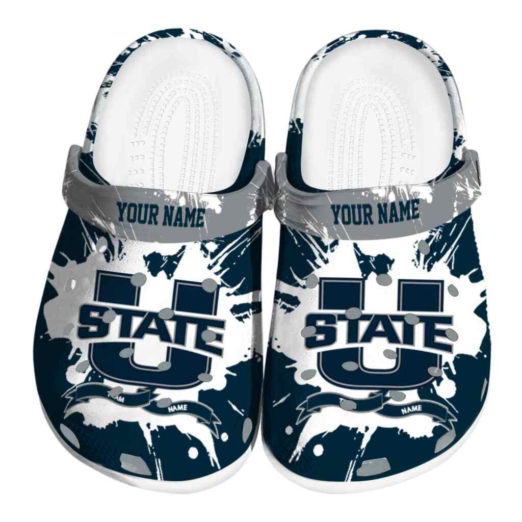 Custom Utah State Aggies Splatter Pattern ClogTVC1801742