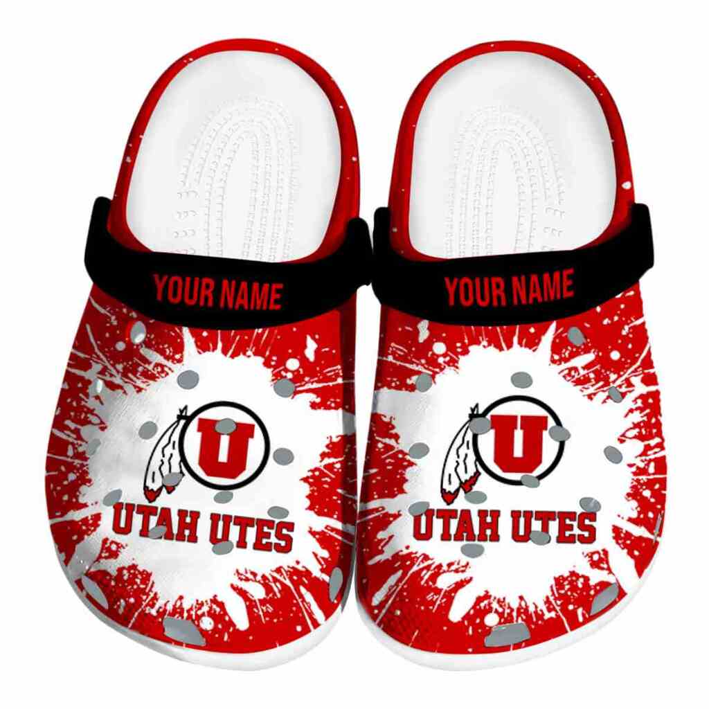 Custom Utah Utes Splash Art ClogTVC180165