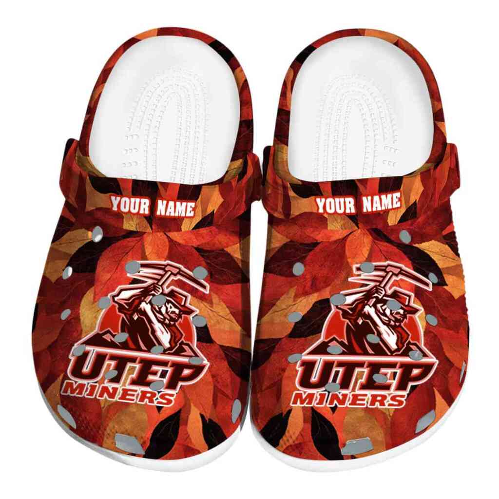 Custom UTEP Miners Autumn Leaves ClogTVC1801776