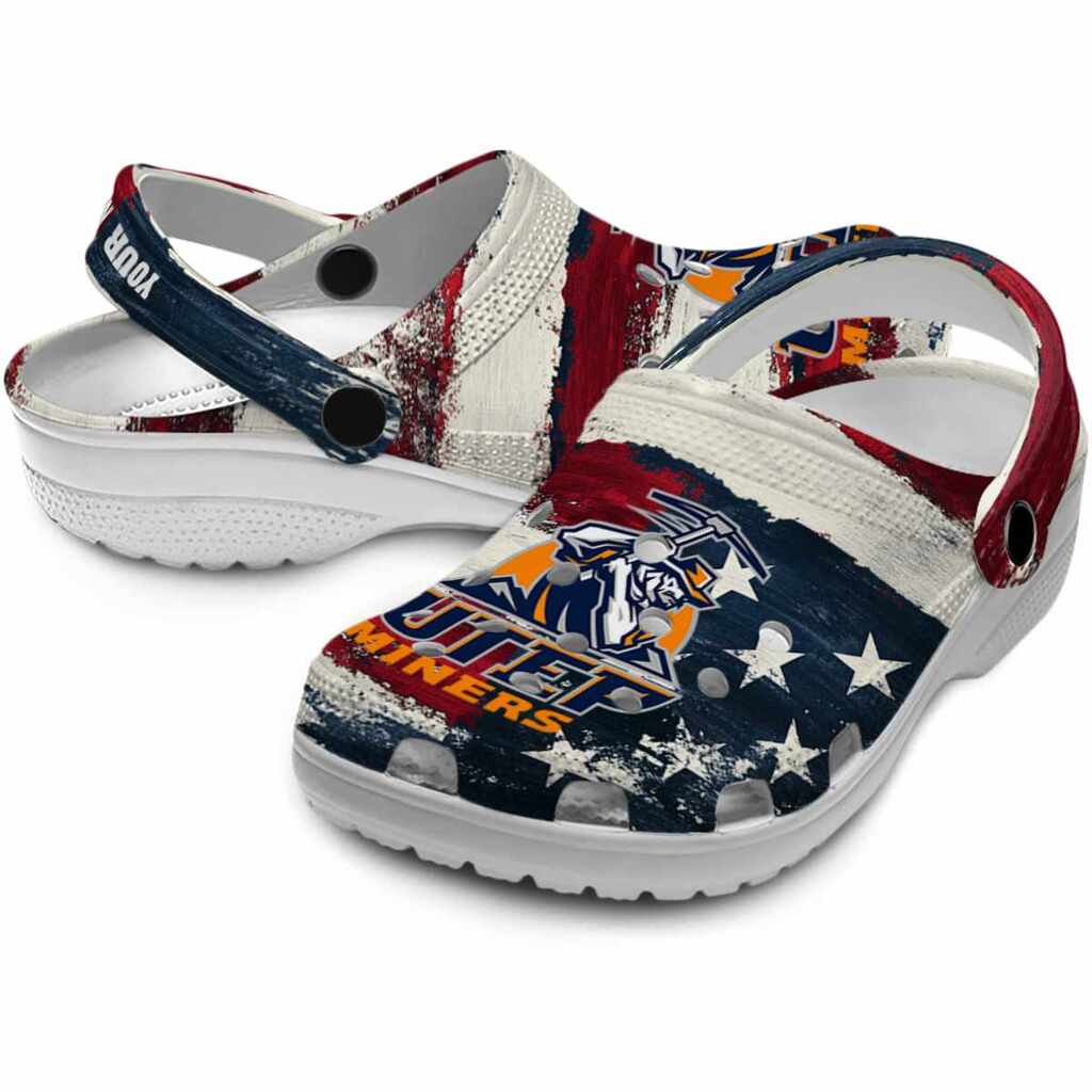 Custom UTEP Miners Patriotic Stripes ClogTVC1801776 - Image 3