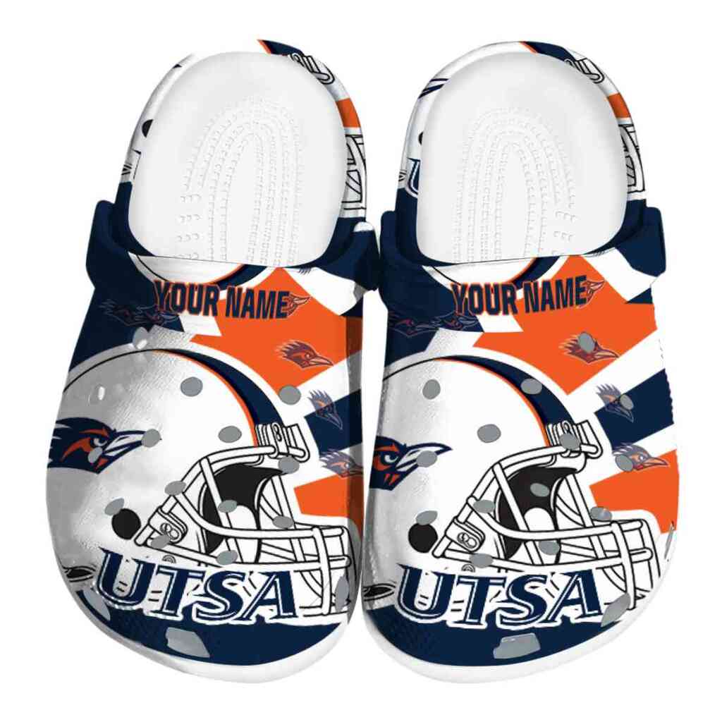 Custom UTSA Roadrunners Football Helmet ClogTVC1801803