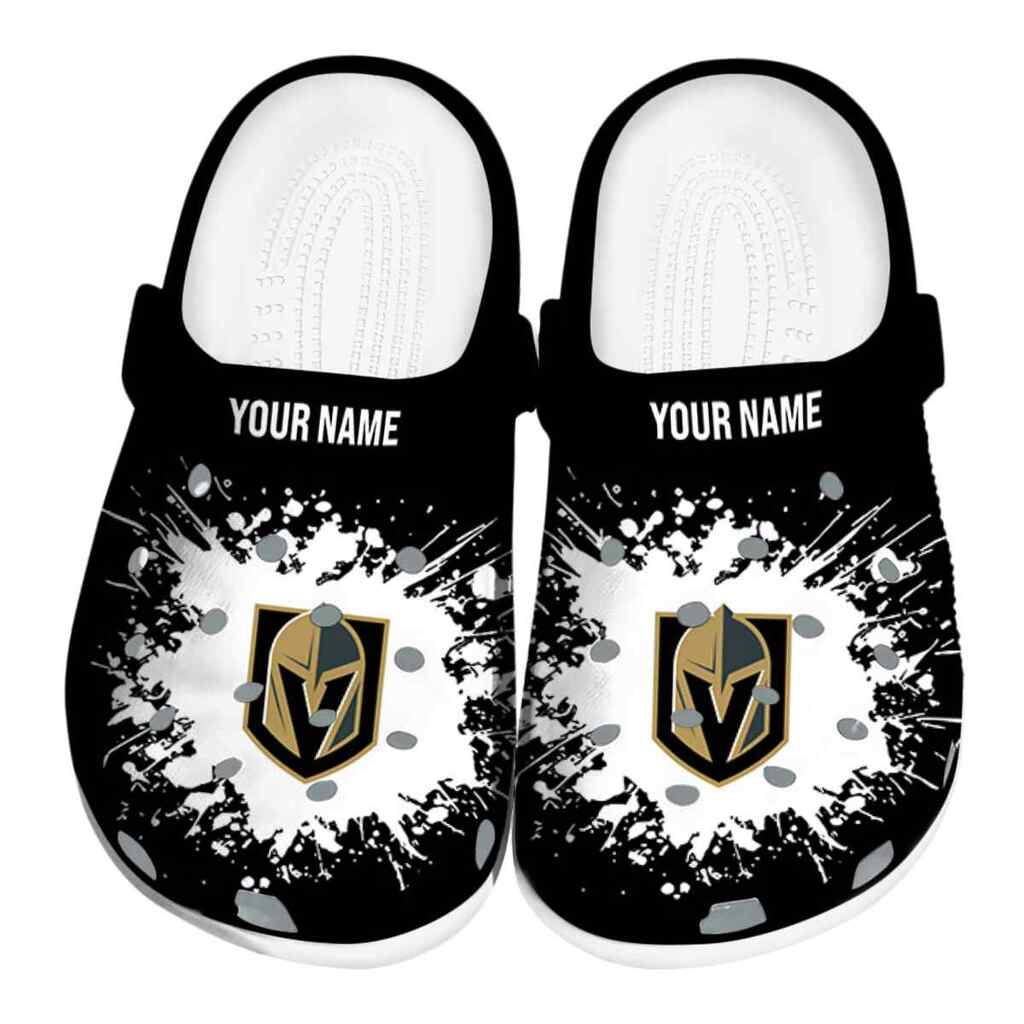 Custom Vegas Golden Knights Splatter Background ClogTVC1801892