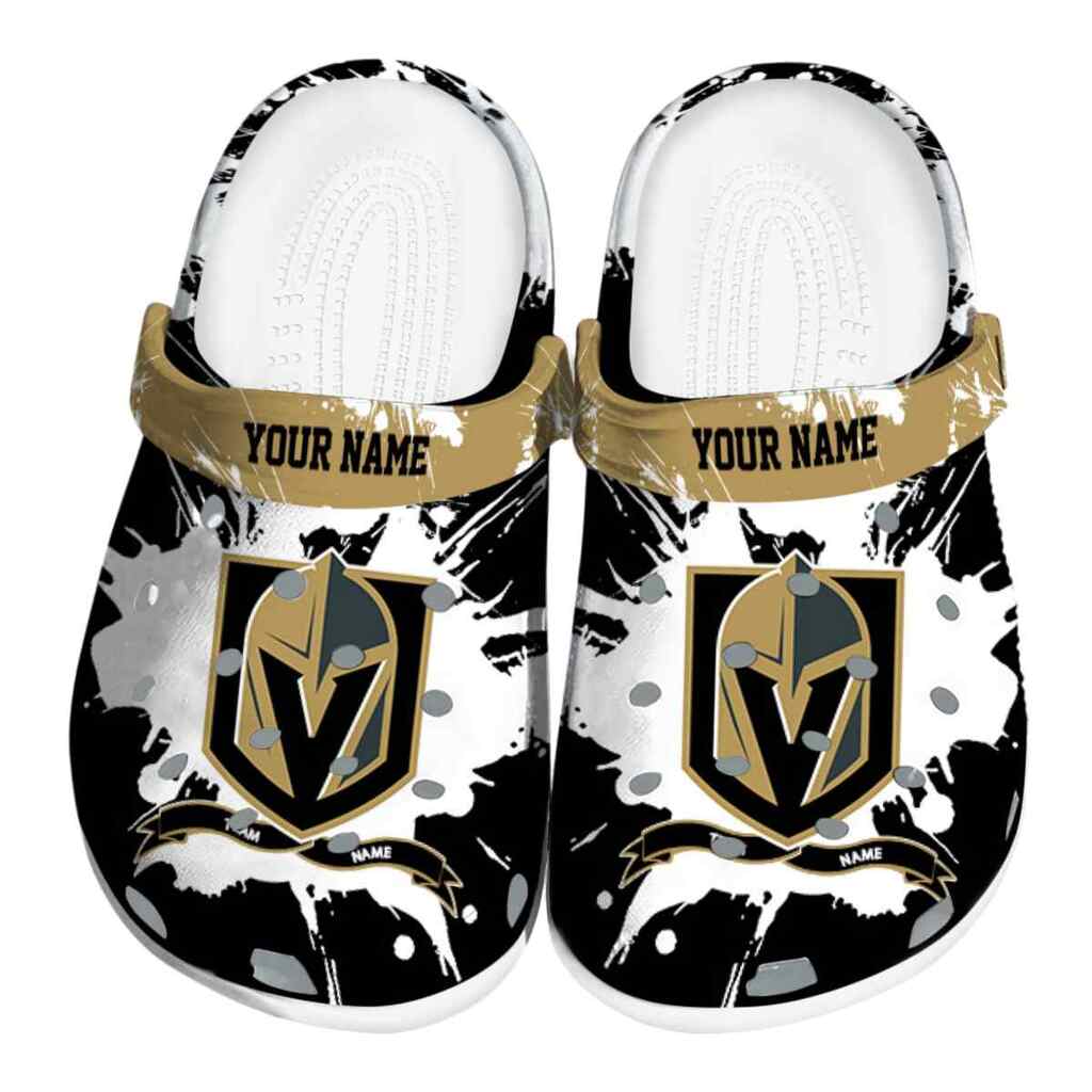 Custom Vegas Golden Knights Splatter Pattern ClogTVC1801861
