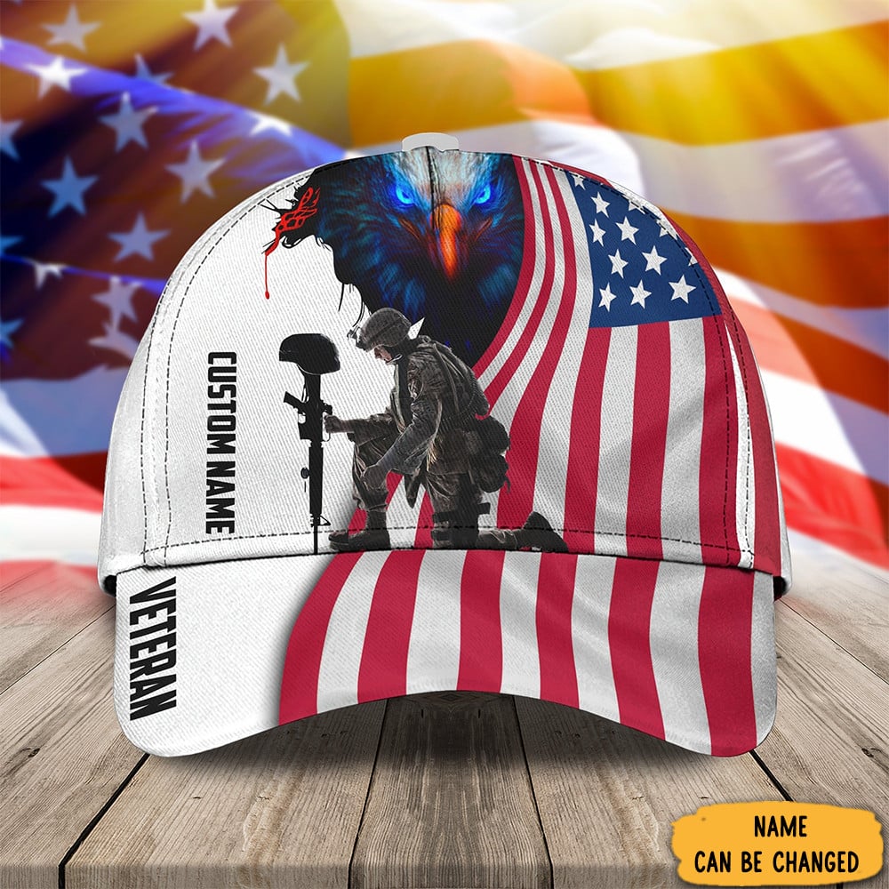 Custom Veteran Hat Eagle American Flag Patriotic Gifts For Veterans Day 2023 Ideas Trucker Hats Custom Hats Gifts For Men & Women
