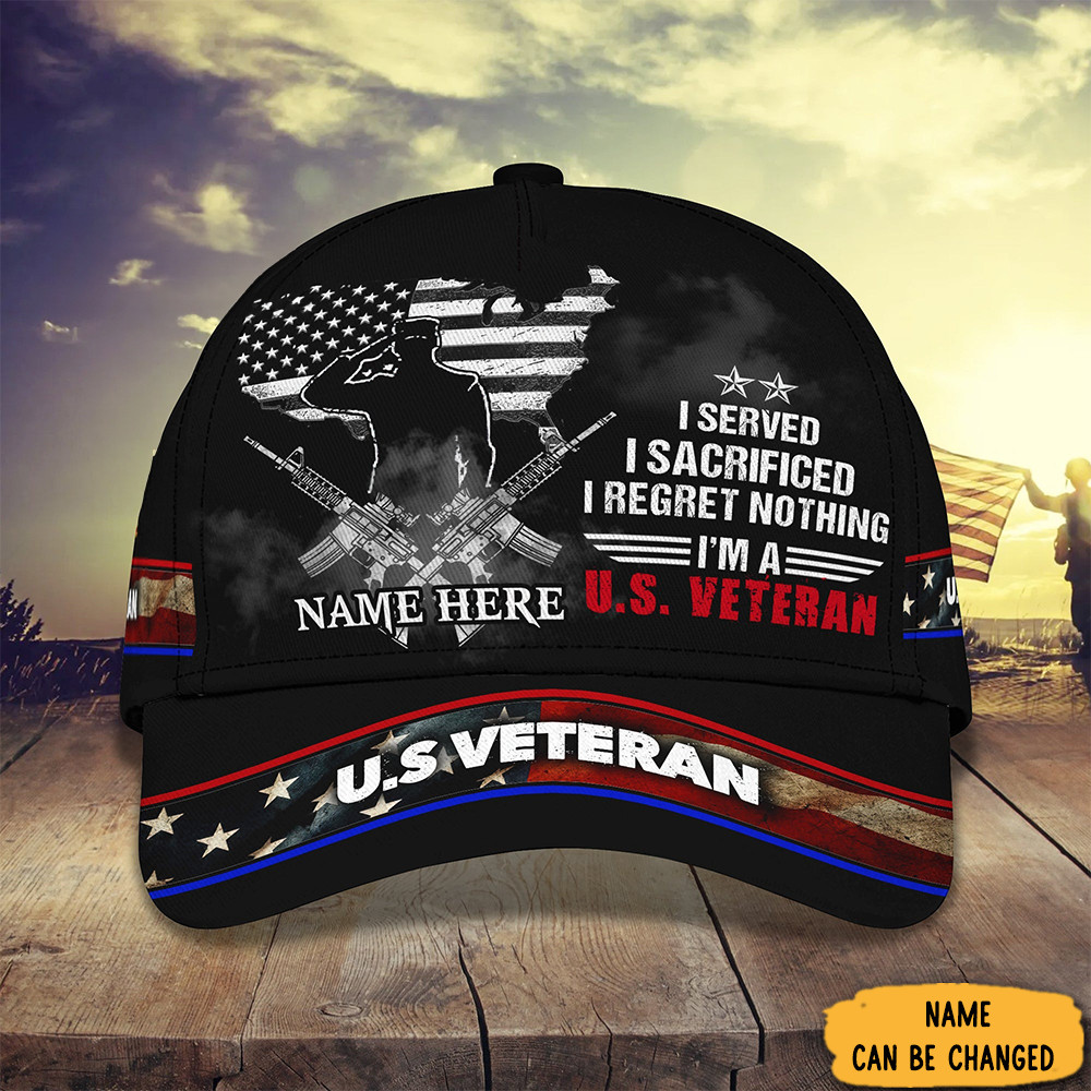 Custom Veteran Hat I Served I Sacrificed I Regret Nothing Veteran Appreciation Gifts Trucker Hats Custom Hats Gifts For Men & Women