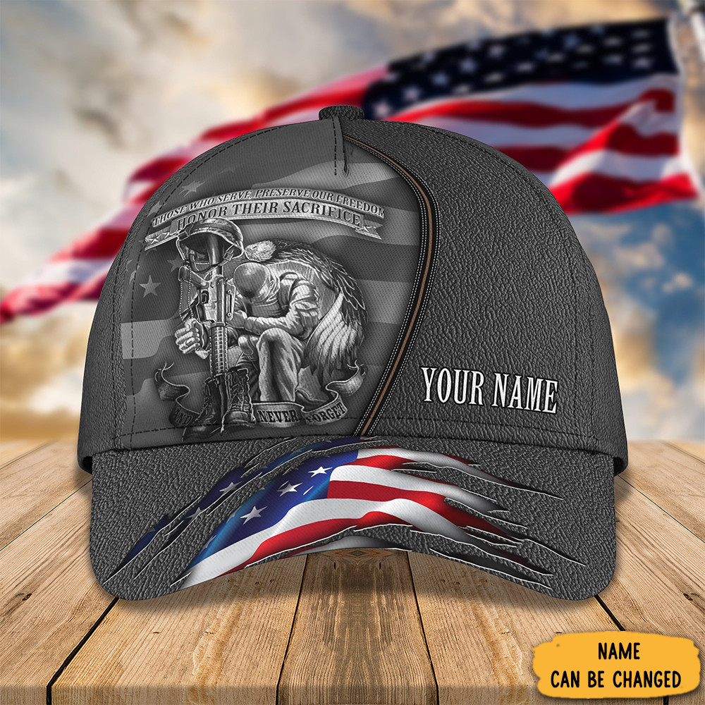 Custom Veteran Hat Never Forget Honor Their Sacrifice Unique Veterans Day Gifts 2023 Trucker Hats Custom Hats Gifts For Men & Women