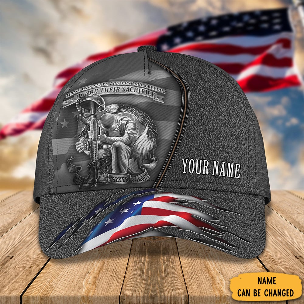 Custom Veteran Hat Never Forget Honor Their Sacrifice Unique Veterans Day Gifts 2023 Trucker Hats Custom Hats Gifts For Men & Women
