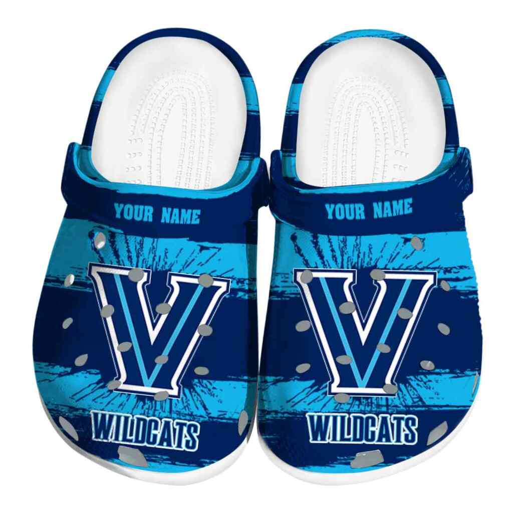 Custom Villanova Wildcats Paint Splatter Graphics ClogTVC1801745