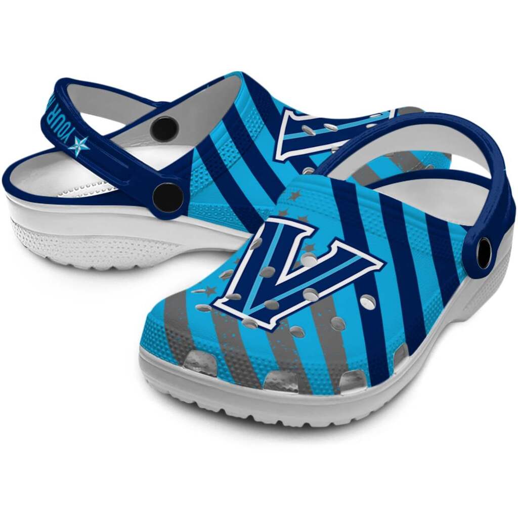 Custom Villanova Wildcats Star-Spangled Graphic ClogTVC1801826 - Image 3
