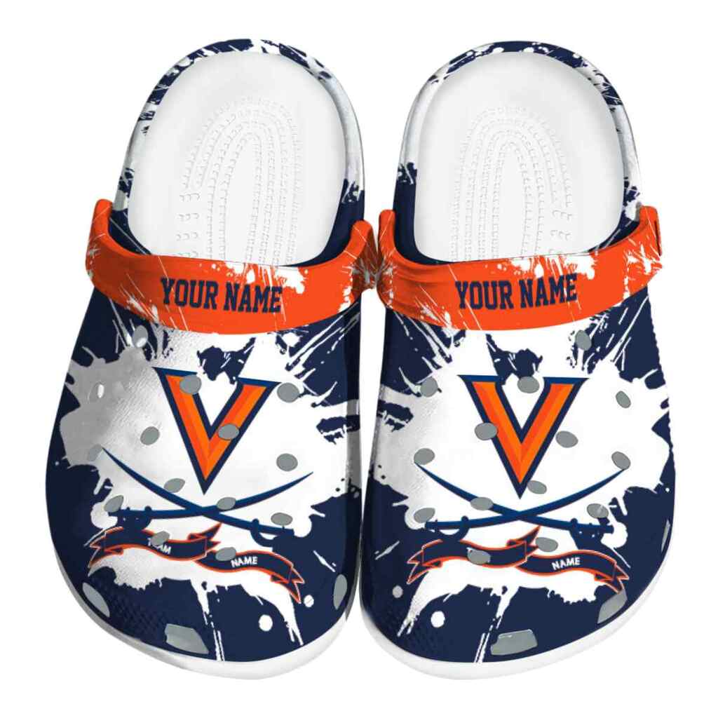 Custom Virginia Cavaliers Splatter Pattern ClogTVC1801745