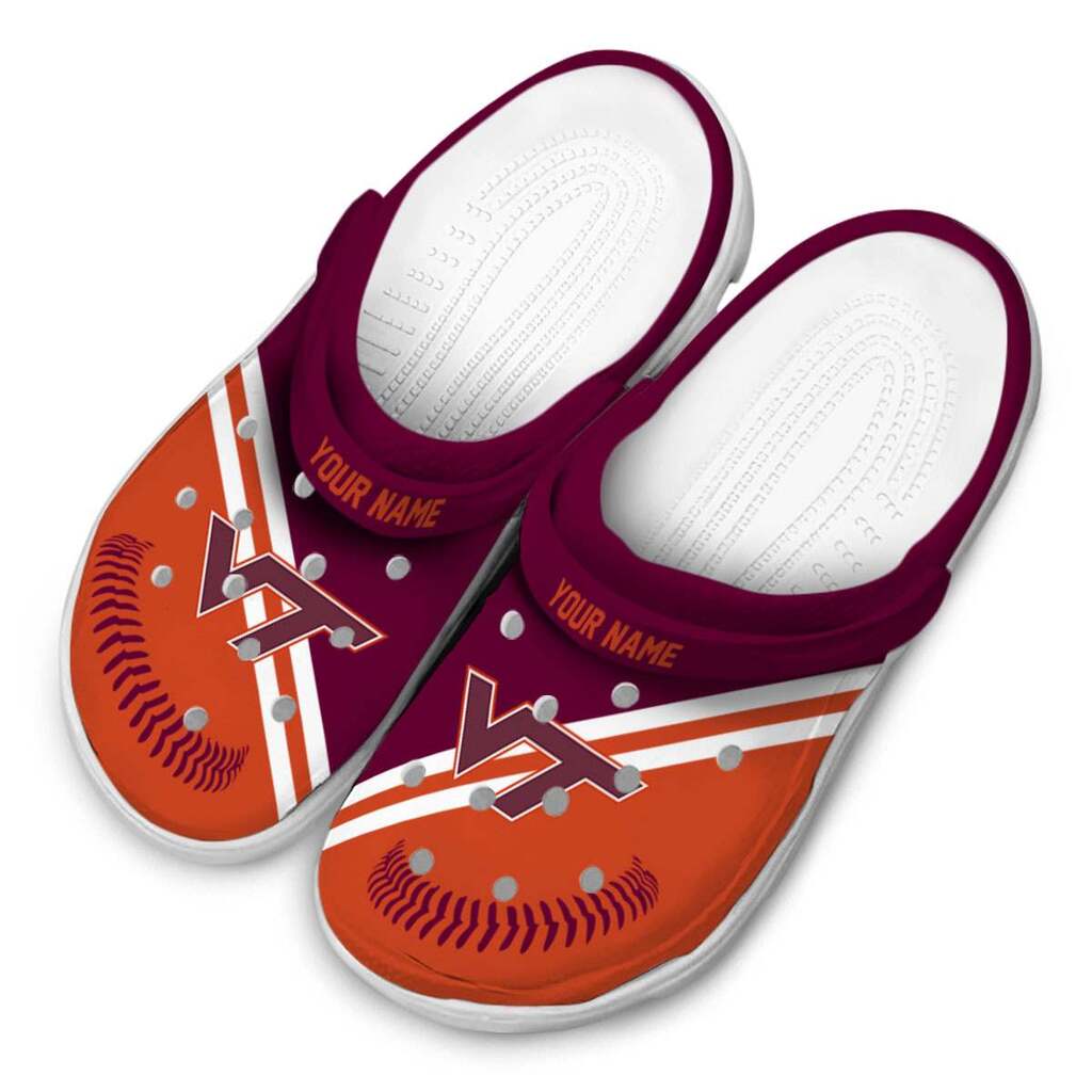 Custom Virginia Tech Hokies Baseball Motif ClogTVC1801131 - Image 4