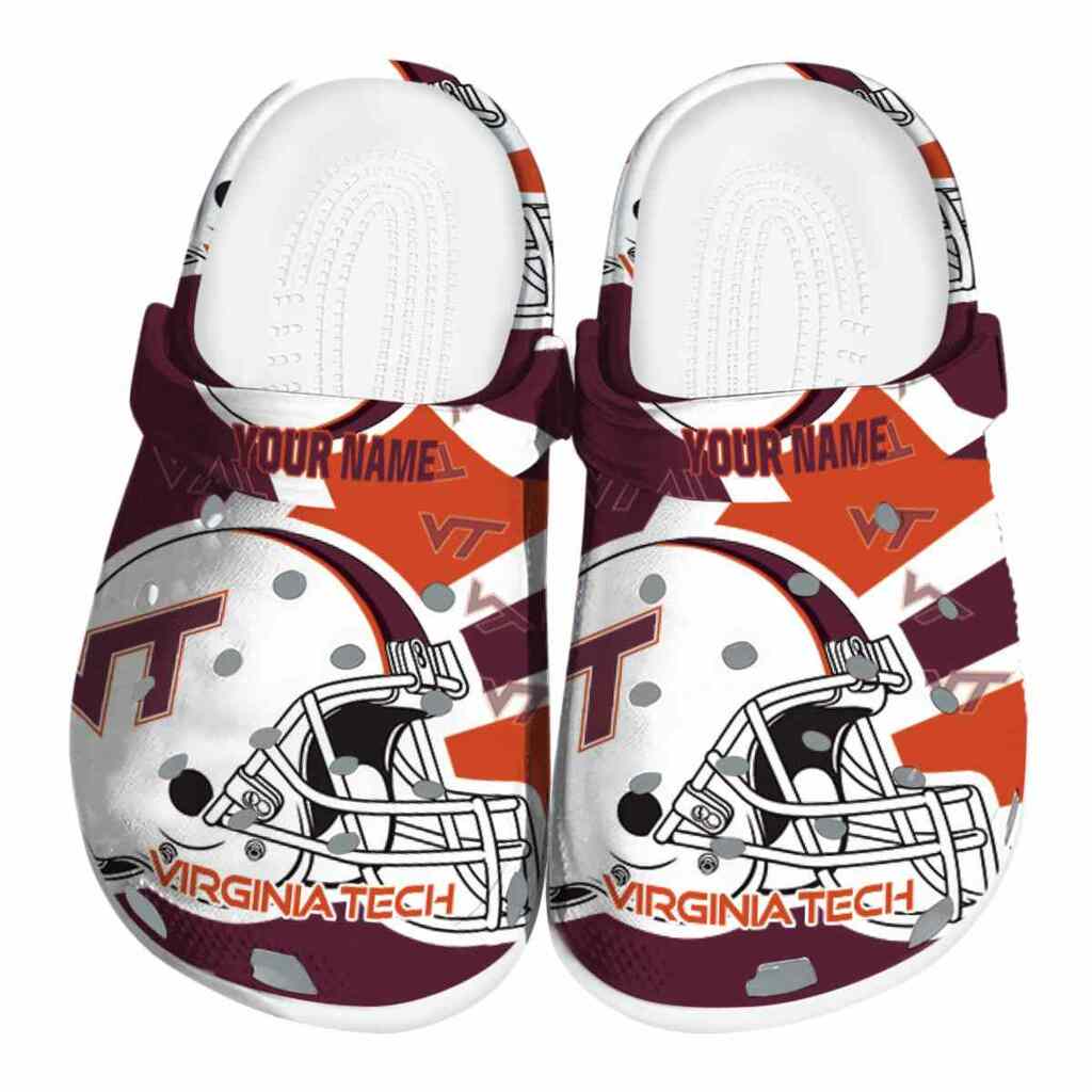 Custom Virginia Tech Hokies Football Helmet ClogTVC1801131
