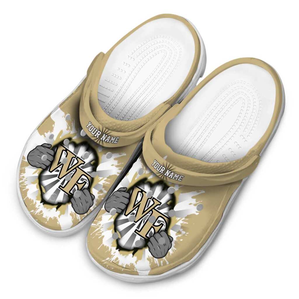 Custom Wake Forest Demon Deacons Gripping Hand ClogTVC1801803 - Image 4
