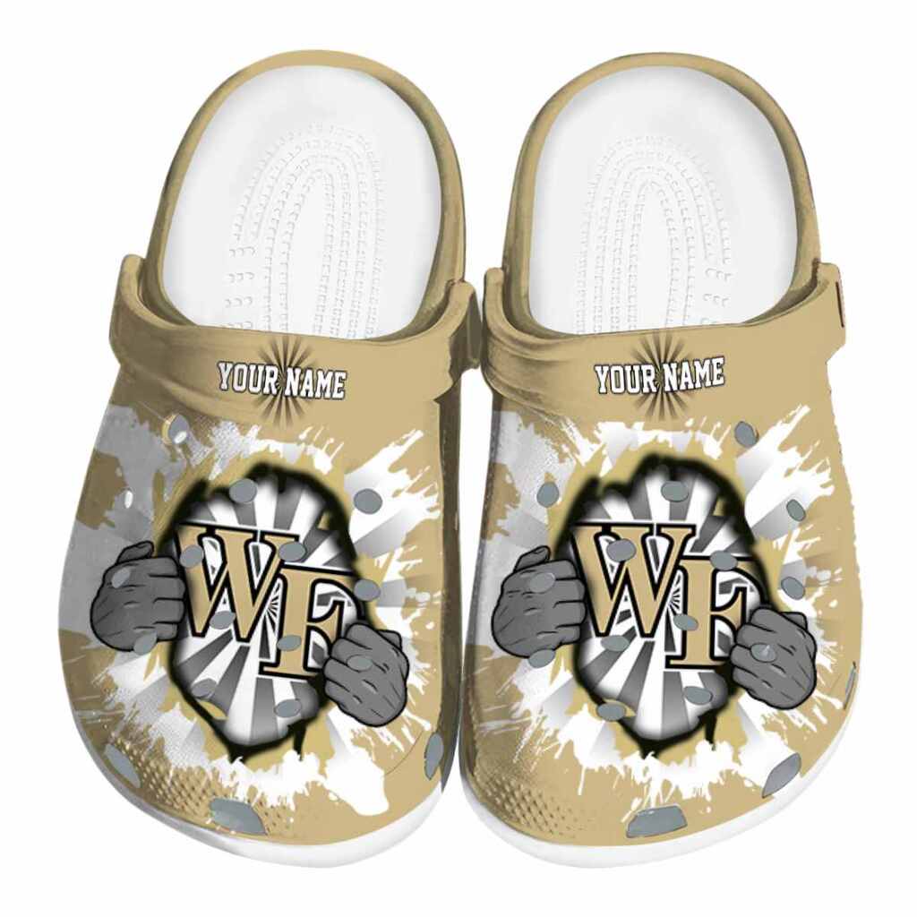Custom Wake Forest Demon Deacons Gripping Hand ClogTVC1801803