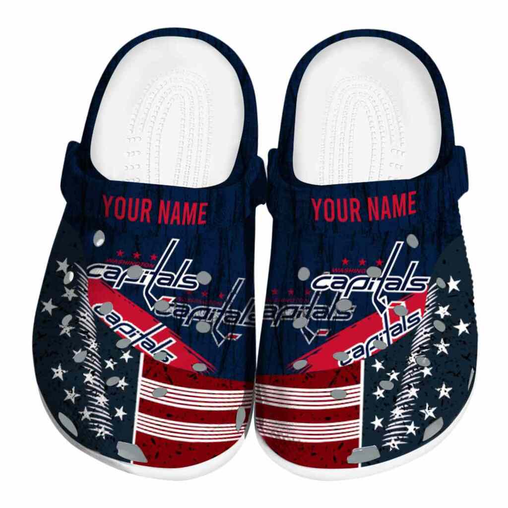 Custom Washington Capitals Star-Spangled Side Pattern ClogTVC1801861