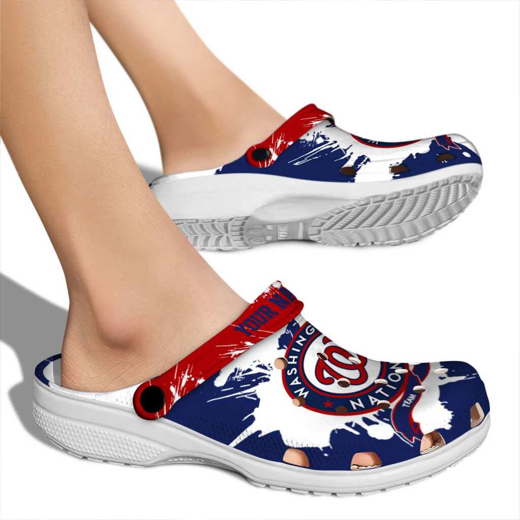 Custom Washington Nationals Splatter Pattern ClogTVC180173 - Image 2