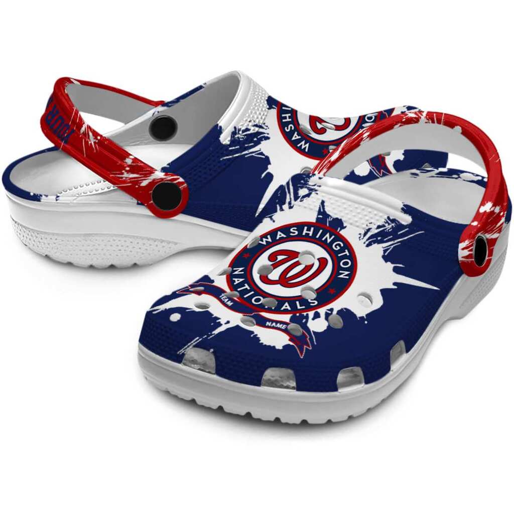 Custom Washington Nationals Splatter Pattern ClogTVC180173 - Image 3