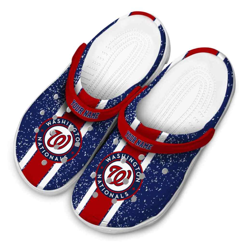Custom Washington Nationals Vertical Stripes ClogTVC180173 - Image 4
