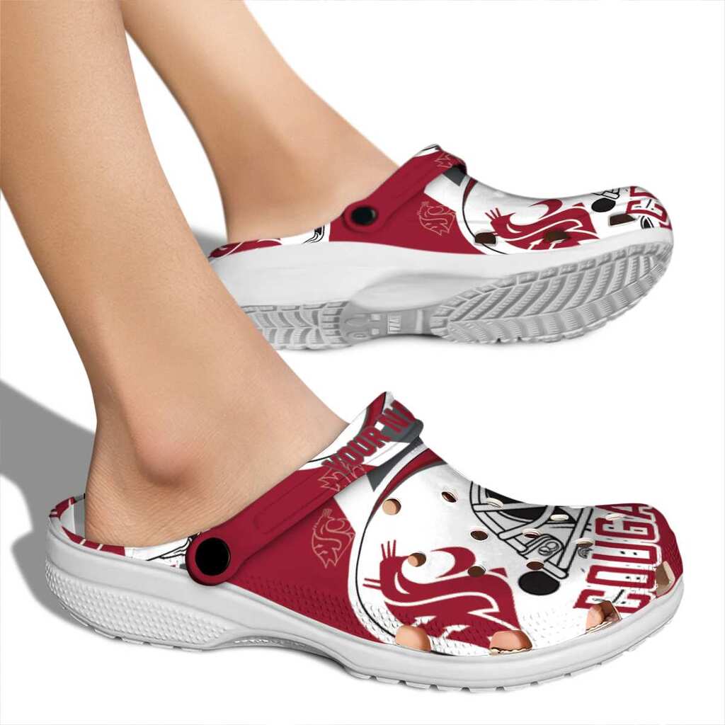 Custom Washington State Cougars Football Helmet ClogTVC1801804 - Image 2