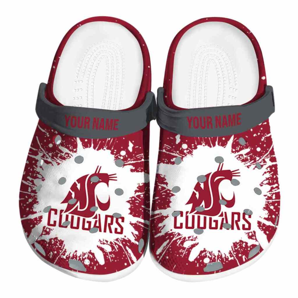 Custom Washington State Cougars Splash Art ClogTVC1801719