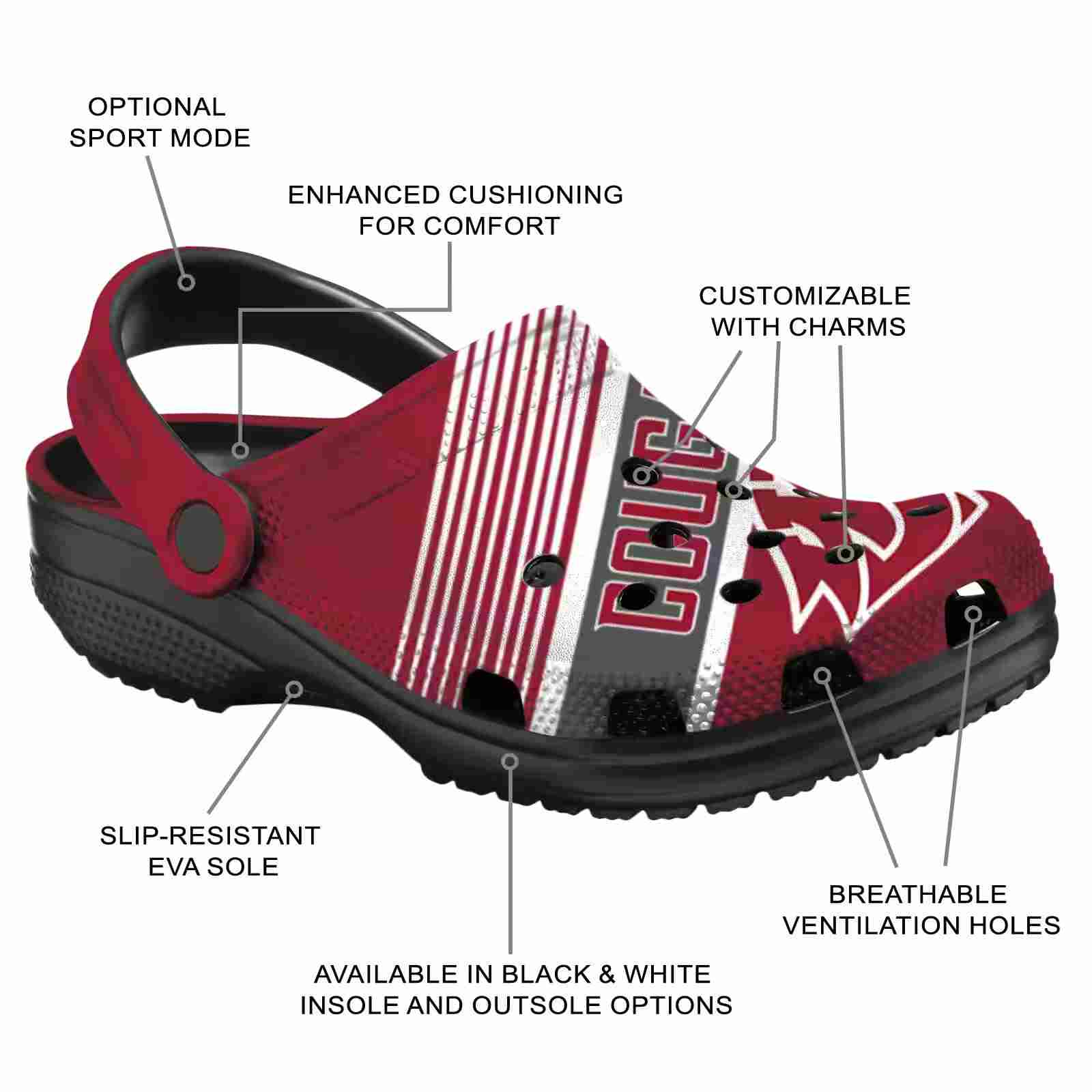 Custom Washington State Cougars Vibrant Dual-Tone ClogTVC1801798 - Image 5