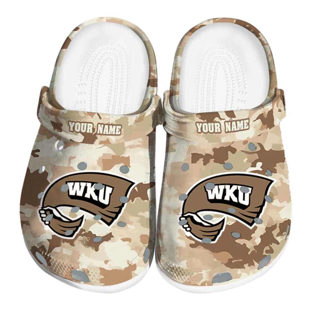Custom Western Kentucky Hilltoppers Desert Camo ClogTVC1801774