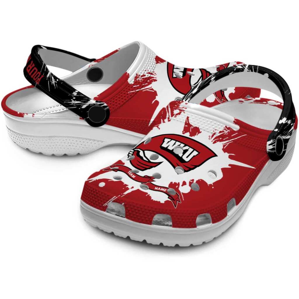 Custom Western Kentucky Hilltoppers Splatter Pattern ClogTVC1801746 - Image 3