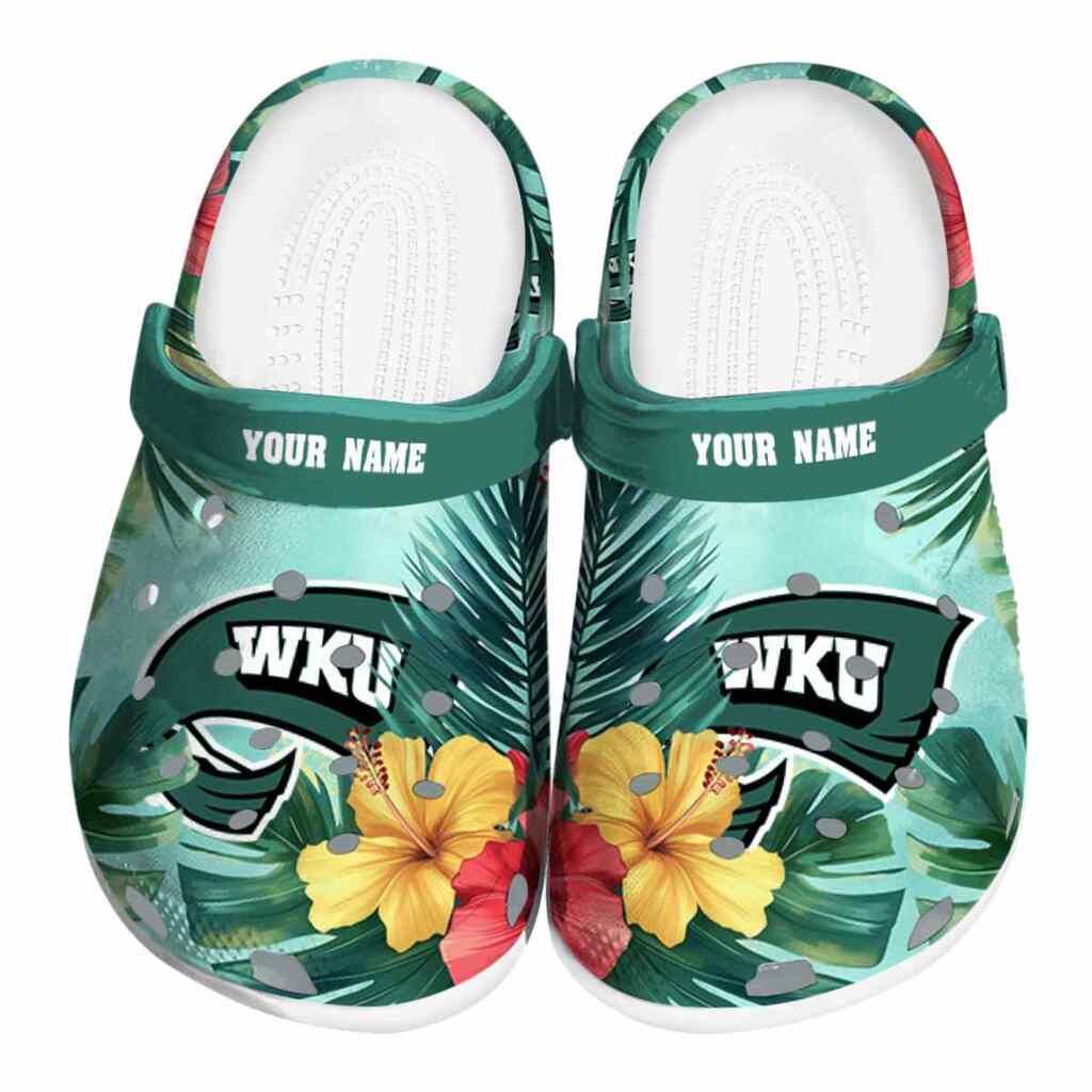 Custom Western Kentucky Hilltoppers Tropical Vibes ClogTVC1801774