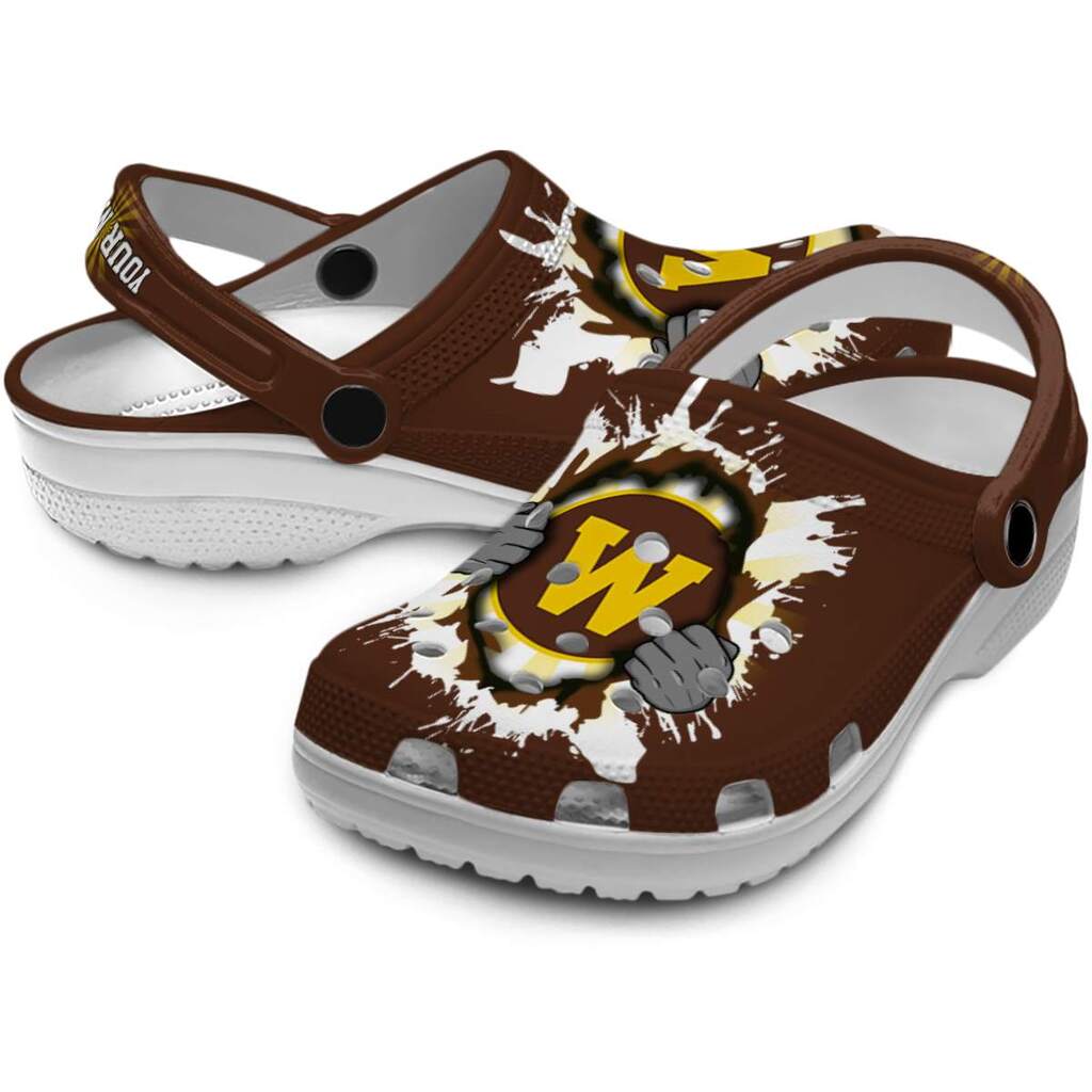 Custom Western Michigan Broncos Gripping Hand ClogTVC1801804 - Image 3