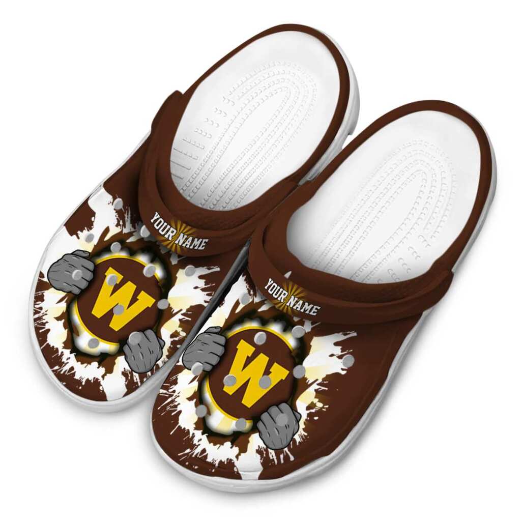 Custom Western Michigan Broncos Gripping Hand ClogTVC1801804 - Image 4
