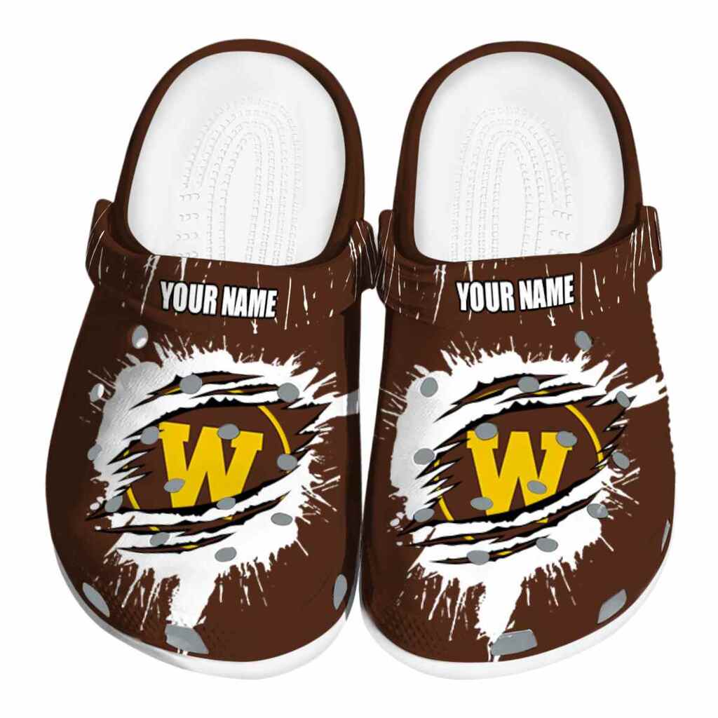 Custom Western Michigan Broncos Splash Motif Background ClogTVC1801746