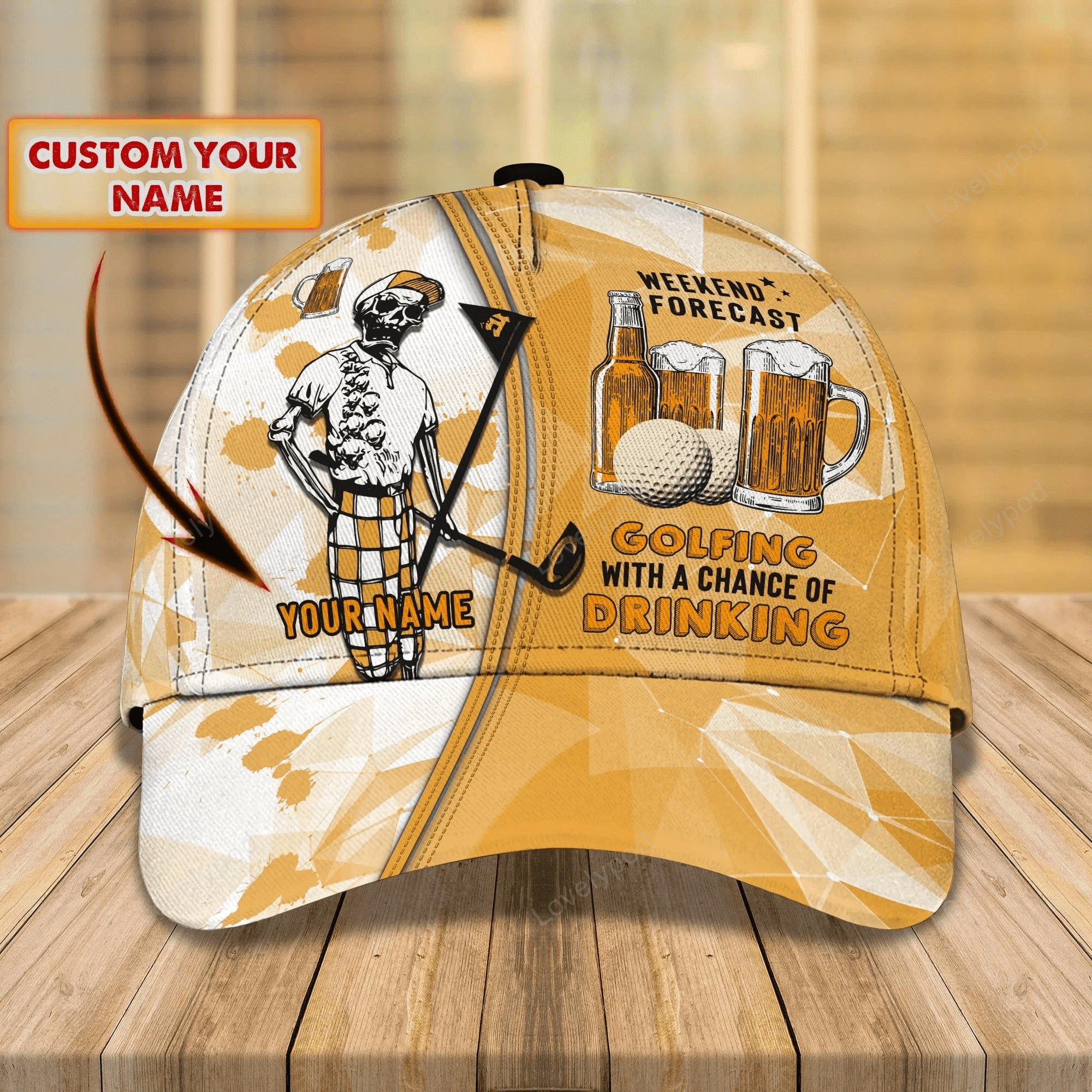Custom With Name 3D Baseball Cap Hat For Golf Man, Plan For The Day With Golf, Gift A Golf Lover Trucker Hats Custom Hats Gifts For Men & Women