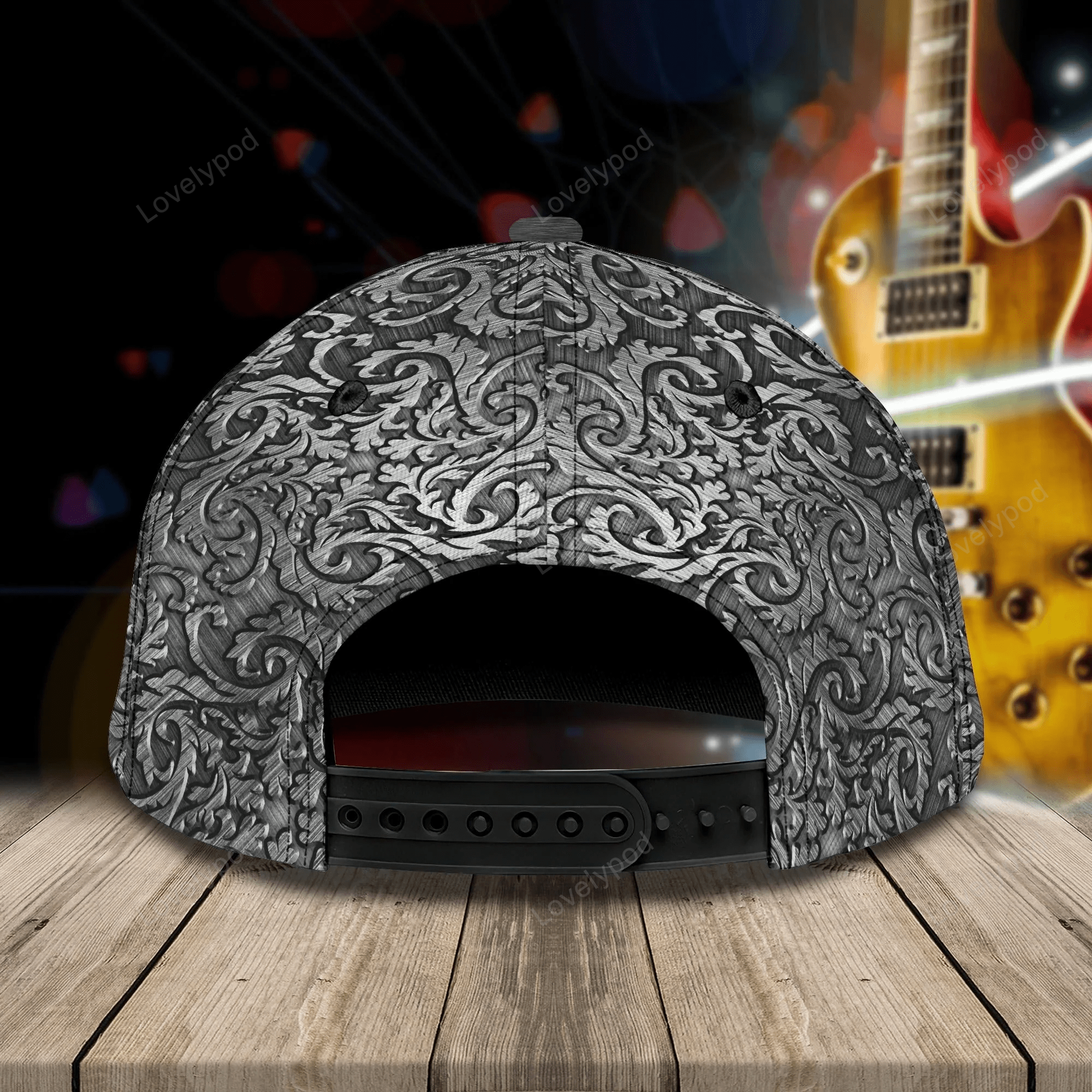 Custom With Name Baseball Full Print Guitar Cap For Men And Woman, Birthday Gift For Guitar Lovers, Guitar Cap Hat Trucker Hats Custom Hats Gifts For Men & Women