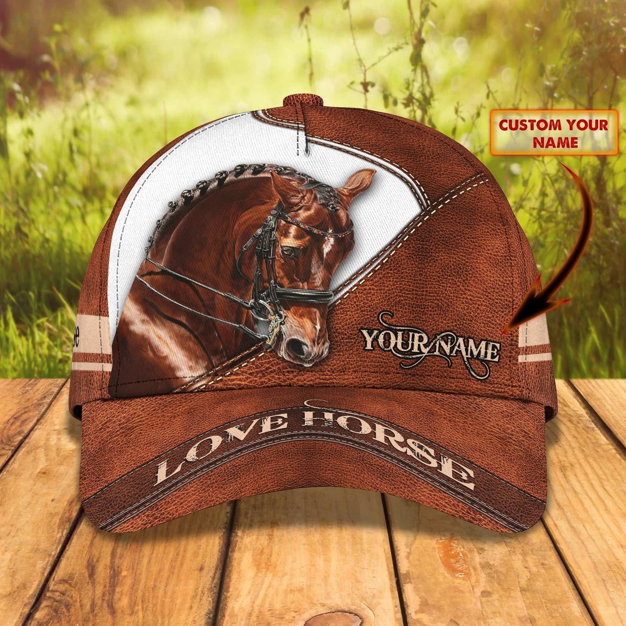 Custom With Name Baseball Full Print Horse Cap For Men And Woman, Horse Woman Cap Hat, Horse Lover Gift Trucker Hats Custom Hats Gifts For Men & Women