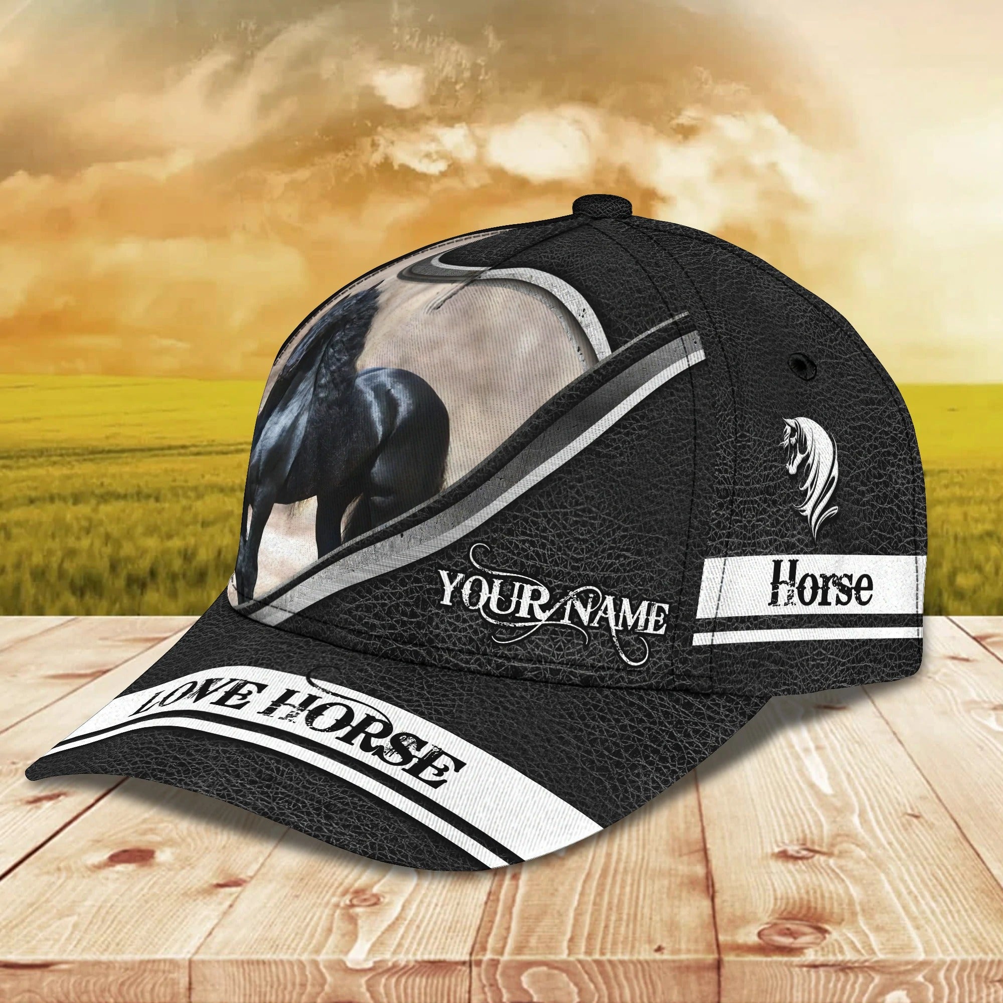 Custom With Name Baseball Full Print Horse Cap For Men And Woman, Horse Woman Cap Hat, Horse Lover Gift Trucker Hats Custom Hats Gifts For Men & Women