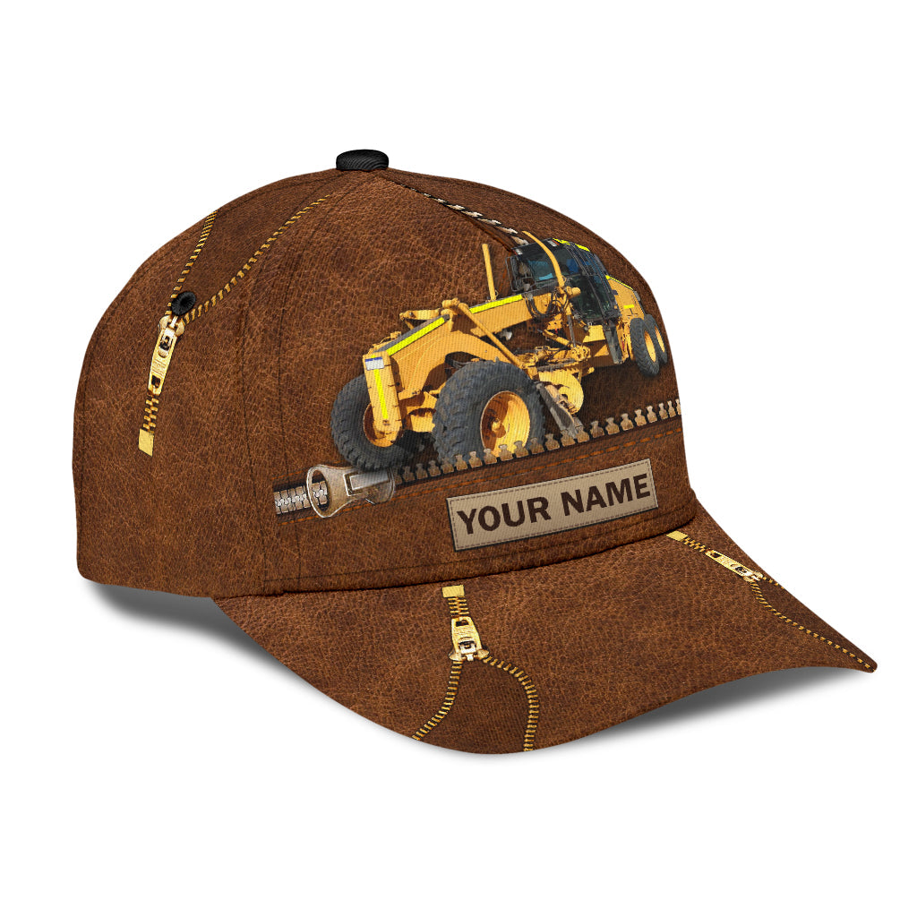 Custom With Name Excavator Heavy Equipment Classic Cap, Cool Baseball Excavator Cap Hat Trucker Hats Custom Hats Gifts For Men & Women