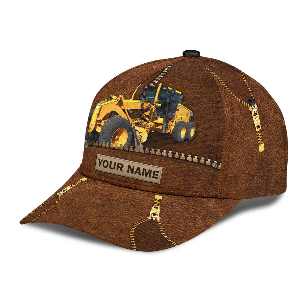Custom With Name Excavator Heavy Equipment Classic Cap, Cool Baseball Excavator Cap Hat Trucker Hats Custom Hats Gifts For Men & Women