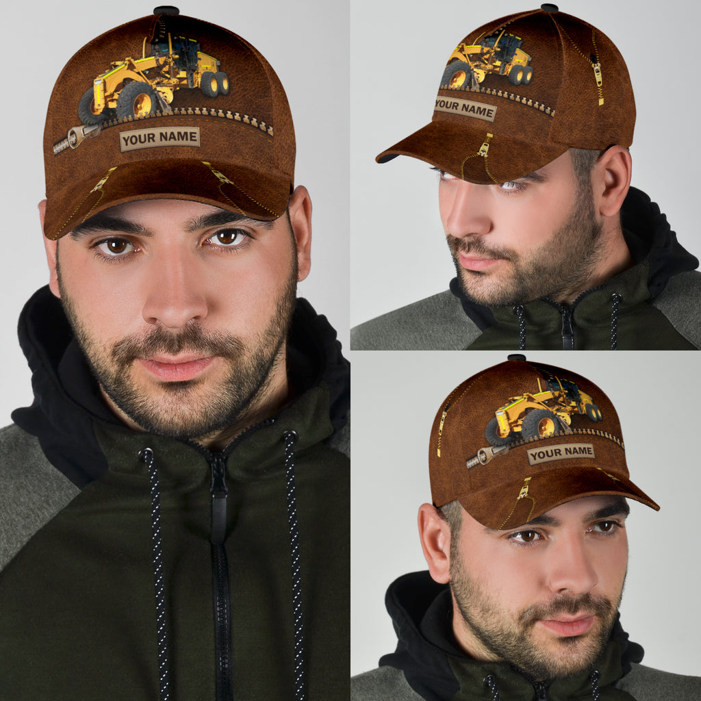 Custom With Name Excavator Heavy Equipment Classic Cap, Cool Baseball Excavator Cap Hat Trucker Hats Custom Hats Gifts For Men & Women