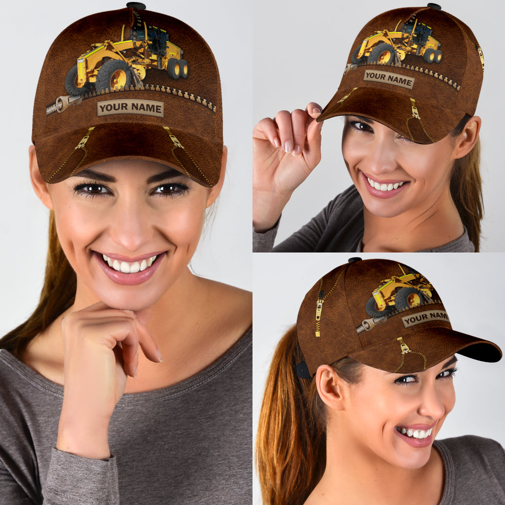 Custom With Name Excavator Heavy Equipment Classic Cap, Cool Baseball Excavator Cap Hat Trucker Hats Custom Hats Gifts For Men & Women